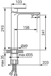 Baterie pentru lavoar Ferro Talassa BAL2L