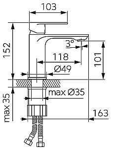 Baterie pentru lavoar Ferro Talassa BAL2