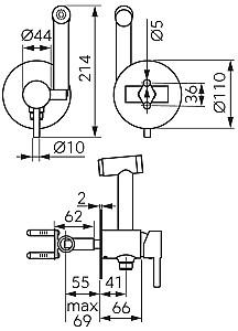 Baterie pentru bideu Ferro Ciriculus BCK66PGM