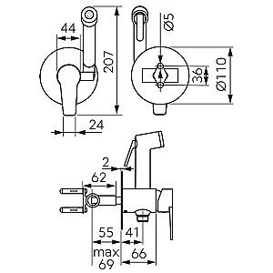 Baterie pentru bideu Ferro Ritto BTR66P