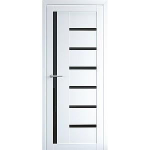 Ușă de interior Albero Madrid Vinil 600 mm (cu sticla neagra)