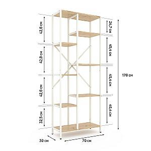 Etajera Nex Loft Cascade Alb/Stejar Artisan (Bej)