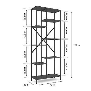 Etajera Nex Loft Cascade Antracit 7 (Gri)