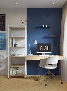 Etajera Nex Loft Alb/Stejar Artisan (Maro)