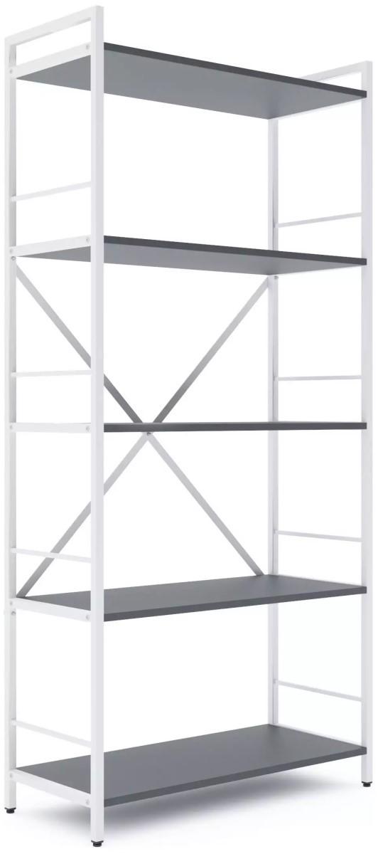 Etajera Nex Loft Alb/Antracit (Gri) 5 rafturi