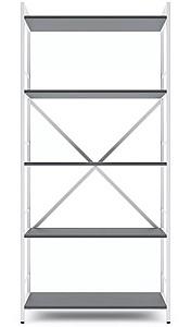 Etajera Nex Loft Alb/Antracit (Gri) 5 rafturi