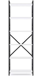 Etajera Nex Loft Antracit (Gri)/Alb 6 rafturi