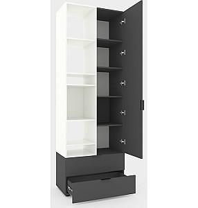 Dulap Nex Home A001L Alb/Antracit (Gri)