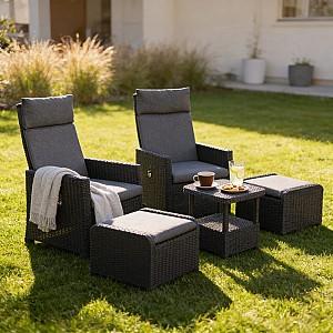 Set mobila de gradina GardenLine ZUM6430 Antracit