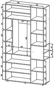 Dulap Nex Home A015R Alb/Antracit (Gri)