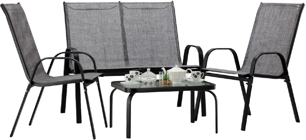 Set mobila de gradina GardenLine NEO9924 Gri / Negru