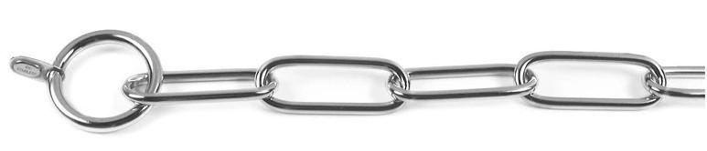 Zgarda pentru caini Record Long Choke Chain 4mm x 75cm