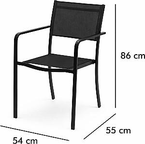 Scaun terasa GardenLine ANH6128 Negru