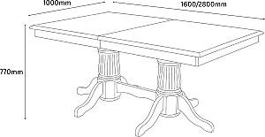 Masa Fabrik Home Elegance (Dreptunghiulară) Alb