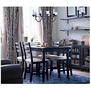 Scaun IKEA Lerhamn Black-Brown Vittaryd-Beige