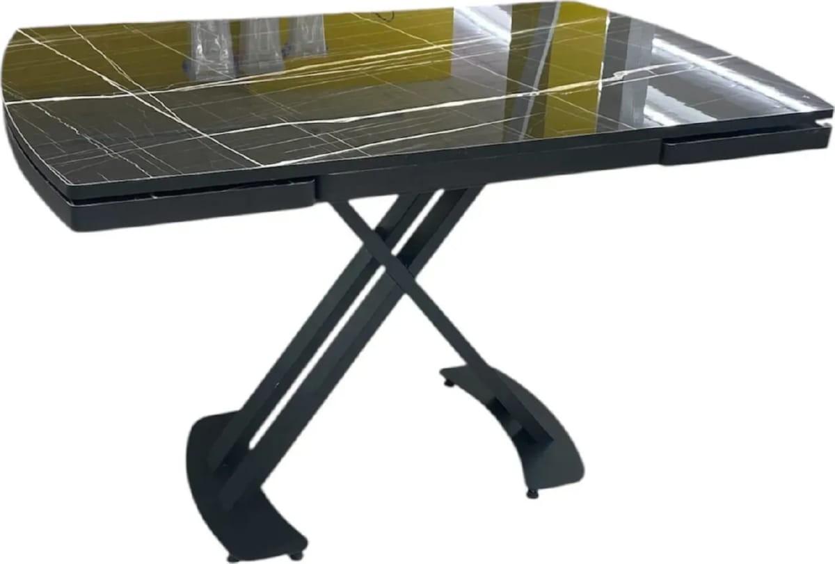 Masa MG-Plus Belgrad Royal Marble High Gloss / Negru