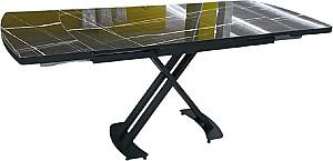 Masa MG-Plus Belgrad Royal Marble High Gloss / Negru