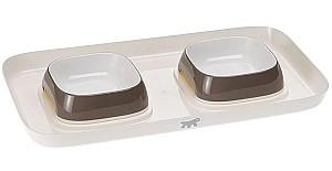 Bol de hrana pentru caini Ferplast Glam Tray Dove Grey XS