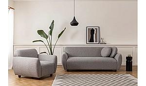 Canapea Trendy Eddy 3locuri Gri Deschis