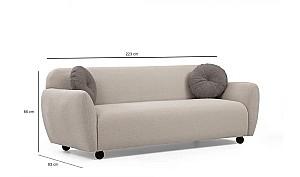 Canapea Trendy Eddy 3locuri Crema