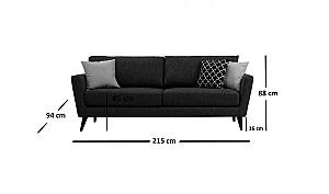 Canapea Trendy Mayorka 3locuri Gri închis