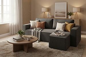 Canapea coltar Sofyno Sky Lotus 98