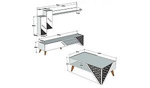 Living Trendy Beril 180x370x400 Crema (Bej)