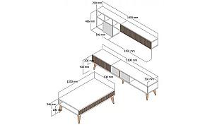 Living Trendy Milano Set 481 Nuc (Maro)/Alb