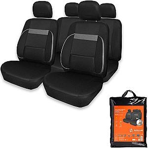 Husa pentru scaun auto AIRLINE ACS-UP-01 11 buc. (negru)