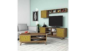 Living Trendy Inci 160x35x56.2cm Nuc (Maro)/Galben