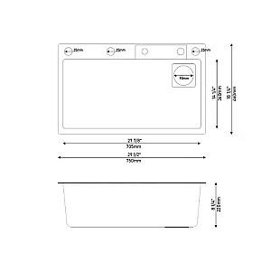 Chiuveta de bucatarie Aquatoria 75x46 Set Satin