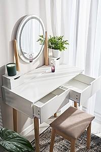 Masa de machiaj Jumi CM-920439 Alb/Bej