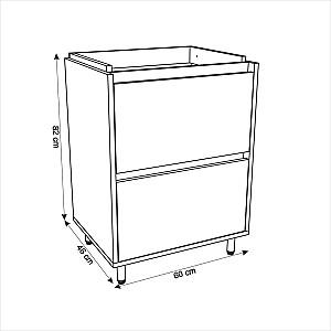 Dulap sub lavoar Aquatoria 57.01 Terra 600x460 N
