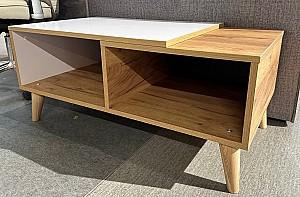 Masuta de cafea, reviste MatroLuxe №1 Baroque Ristretto Stejar (Maro)/Alb Alaska