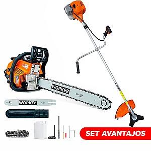 Motocoasa pe benzina TECHNOWORKER BC 43 PRO + DB5802 PRO