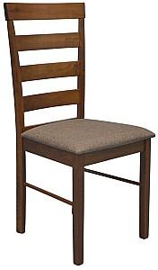 Set de masa si scaune Evelin HV-27V Burnish Oak + 4 scaune GLORIA Burnish Oak / Ekea12 Dark Brown