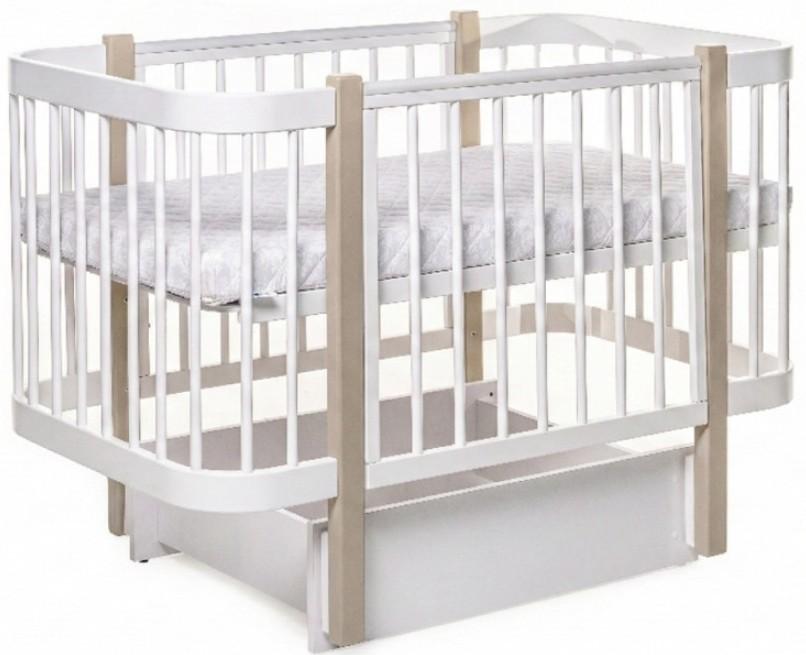 Patut copii Eucalyptus Karol Premium (DS-9051) Alb/Cappuccino