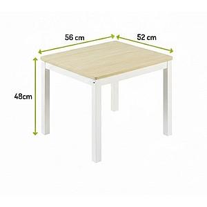 Masă de scris pentru copii Eucalyptus Karol (DS2-N03) Alb/Natural