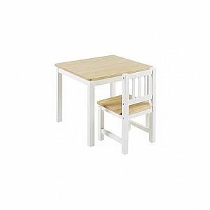 Scaun pentru copii Eucalyptus Karol (DS2-S03) Alb/Natural