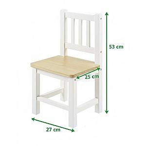 Scaun pentru copii Eucalyptus Karol (DS2-S03) Alb/Natural
