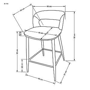 Scaun Halmar H114 Gri / Nuc (Maro)