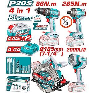 Set de scule electrice Total TOSLI251082