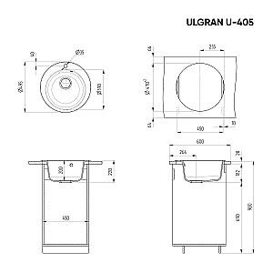 Chiuveta de bucatarie ULGRAN U-405 Sand