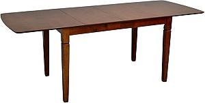 Set de masa si scaune Evelin HV-27V Burnish Oak + 8 scaune Deepa R Burnish Oak / Ekea12 Dark Brown