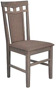 Set de masa si scaune Evelin HV-29V Antique Grey + 4 scaune Deepa R Antique Grey / Ekea12 Brown