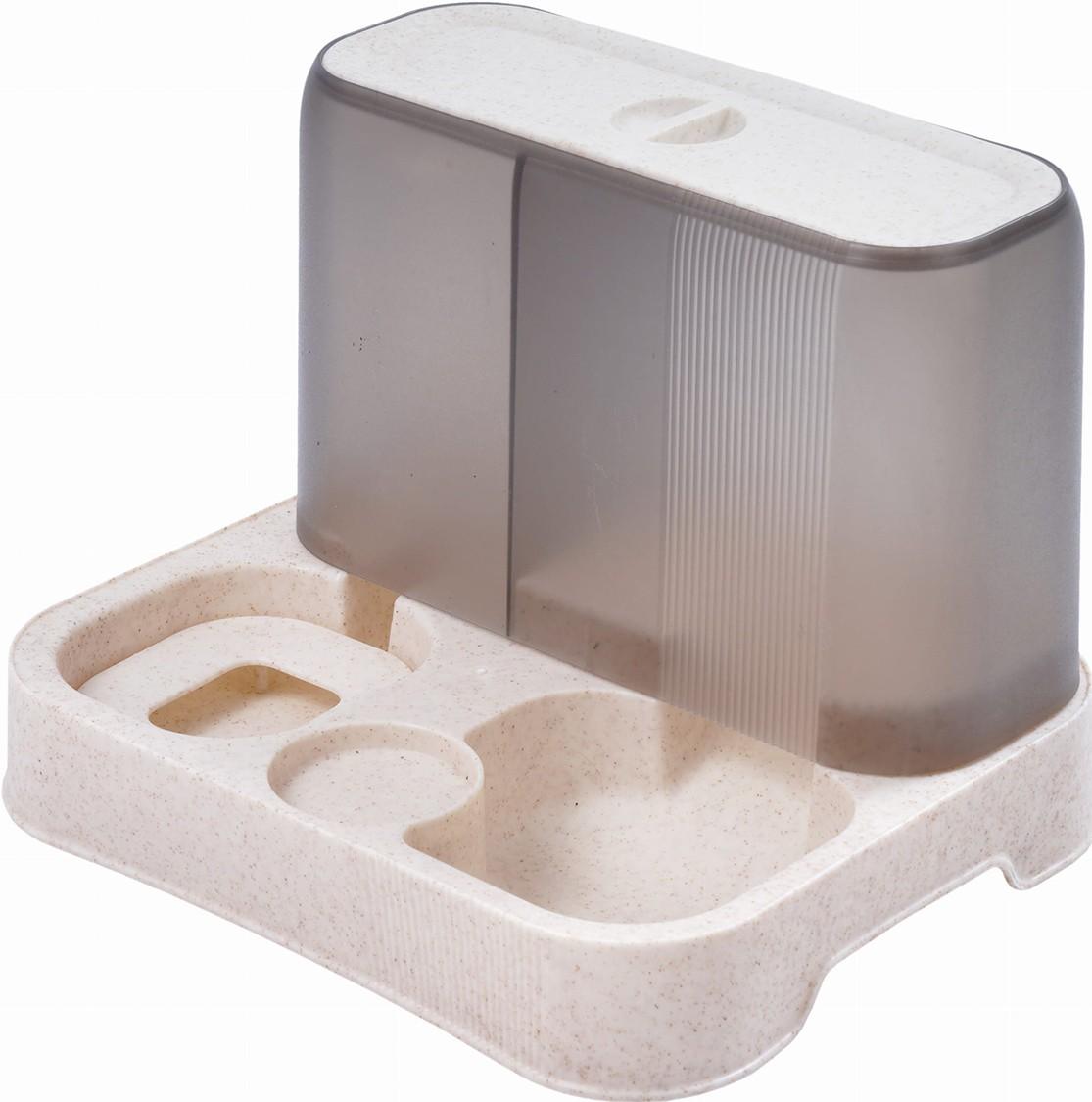 Dozator inteliligent de hrana Jumi 22x25x29cm Alb/Gri