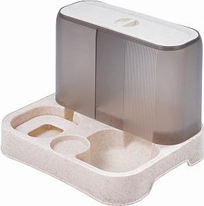 Dozator inteliligent de hrana Jumi 22x25x29cm Alb/Gri