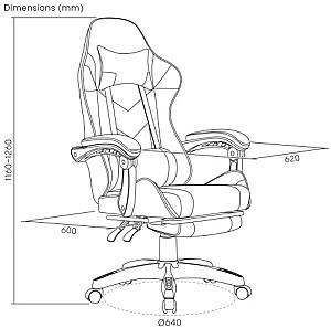 Fotoliu gaming Lumi CH06-12-04