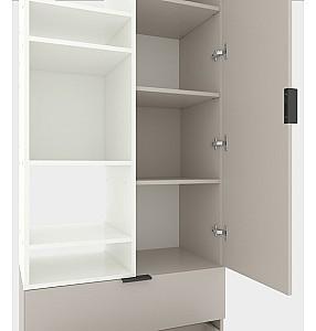 Dulap Nex Home A001L Alb/Cashmere (Bej)