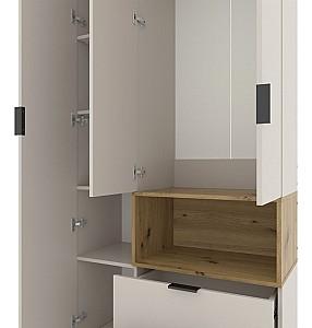 Dulap Nex Home A002R Cashmere (Bej)/Stejar Artisan (Maro)